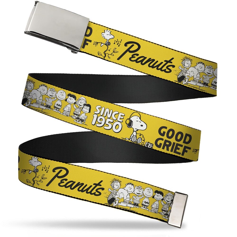 2342 Adjustable Belt, Clamp Buckle, Cut-to-Fit, Peanuts Gang Since 1950
